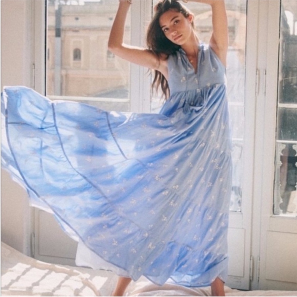 NWT SEZANE CLARE DRESS 🩵🤍 SIZE FR34/US2